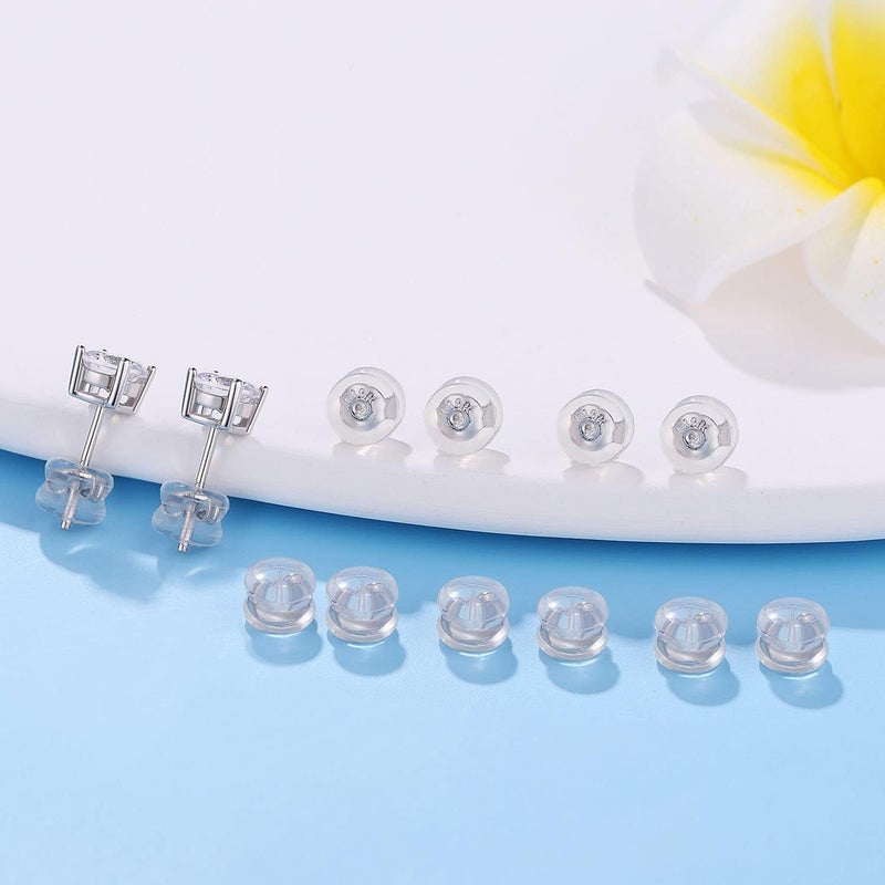 Moconar Earring Backs 18K Gold Silicone Earring Backs Replacements for Studs/Droopy Ears/Heavy Earrings No-Irritate Hypoallergenice Backings for Women Men Multicolor - Image 2